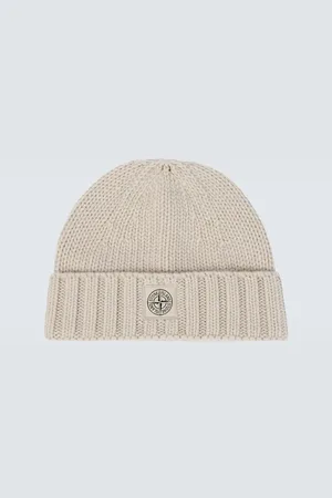 Stone Island Berretto Compass in lana vergine