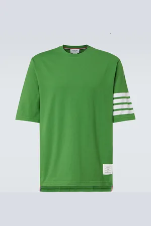 Thom Browne T-shirt 4-Bar in jersey di cotone