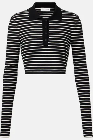 The Frankie Shop Polo cropped Giselle a righe