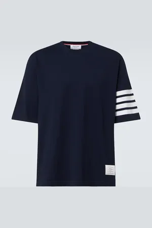 Thom Browne T-shirt 4-Bar in jersey di cotone