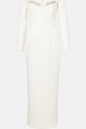 Ilkyaz Ozel Bridal - Abito midi off-shoulder Farah