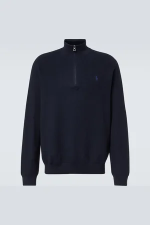 Ralph Lauren Pullover in cotone con zip corta