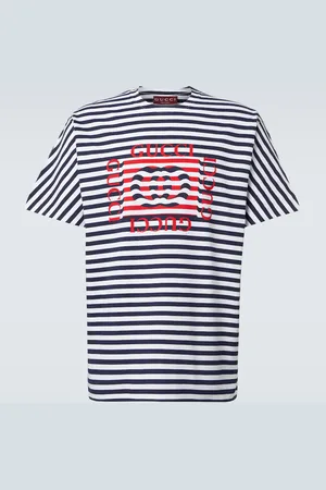 Gucci T-shirt in jersey di cotone a righe