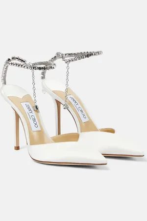 Jimmy Choo Pumps Saeda 100 in raso con cristalli