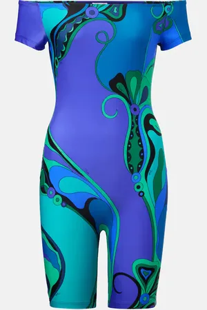 Puccini Jumpsuit corta Orchidee con stampa