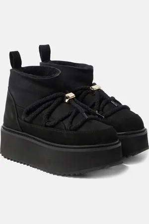 INUIKII Stivaletti in pelle e shearling