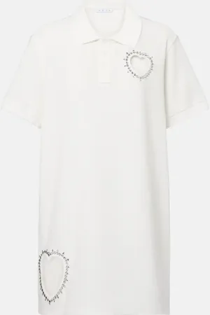 AREA Abito corto con cut-out e cristalli