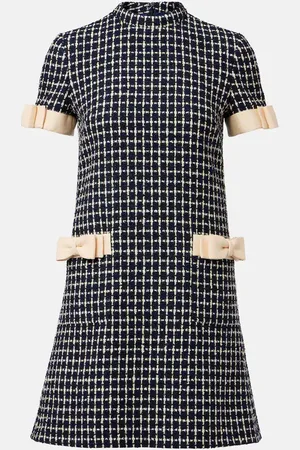 VALENTINO Miniabito Mossi in bouclé di misto lana