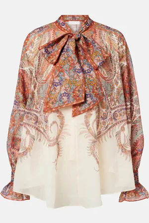 ZIMMERMANN Blusa Rhiannon con fiocco paisley