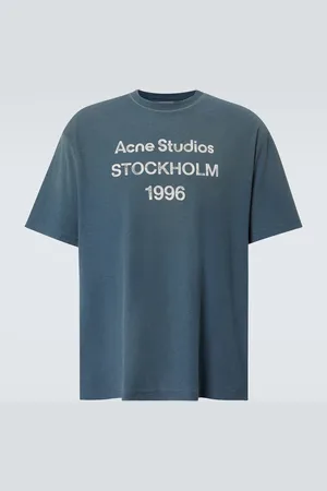 Acne Studios T-shirt in cotone e canapa con logo