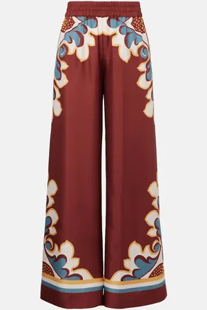 La DoubleJ Pantaloni a gamba larga in twill di seta