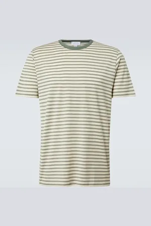 Sunspel T-shirt in jersey di cotone a righe