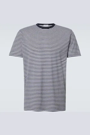 Sunspel T-shirt in jersey di cotone a righe