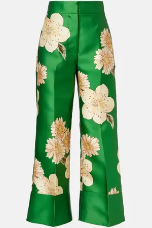 ALÉMAIS Alémais Pantaloni regular Sage con stampa