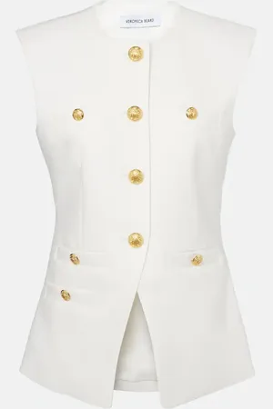 VERONICA BEARD Gilet Tamara in misto lino