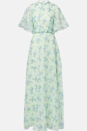 Markarian Abito lungo Heather in organza con stampa