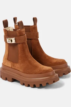 Dolce & Gabbana Stivaletti in suede e shearling