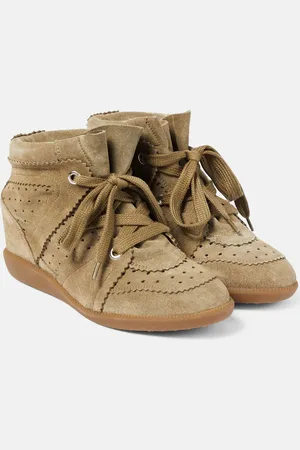 Isabel Marant Sneakers Bobby in suede con zeppa