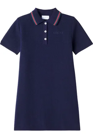 Gucci Abito polo Web Stripe in misto cotone