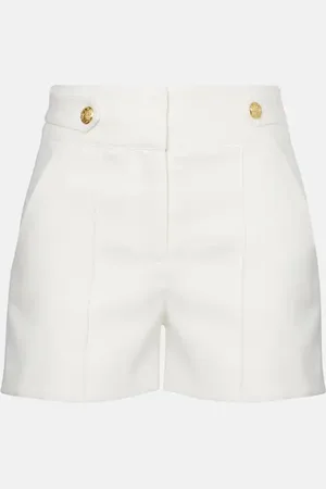 VERONICA BEARD Shorts Runo in misto lino a vita alta