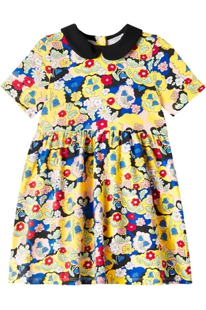 Mini Rodini Abito in misto cotone con stampa floreale