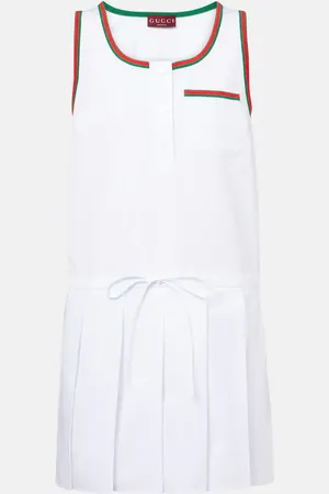 Gucci Abito corto Web Stripe in cotone