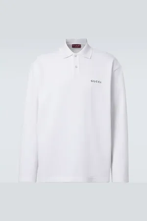 Gucci Polo in misto cotone con logo