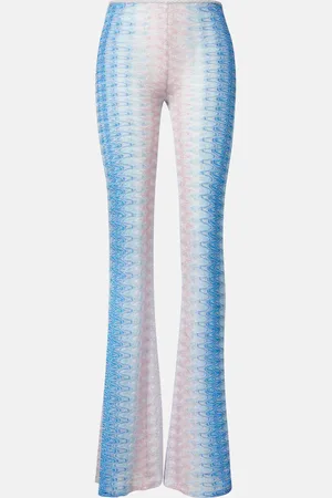 Missoni Pantaloni flared a vita alta semitrasparenti Zig Zag