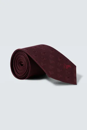 Gucci Cravatta in jacquard di seta con logo ricamato