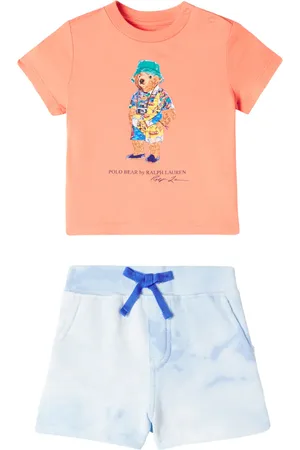 Ralph Lauren Baby - T-shirt e shorts Polo Bear in cotone