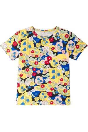 Mini Rodini T-shirt in misto cotone con stampa floreale