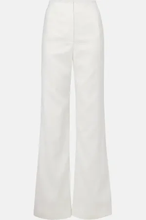VERONICA BEARD Pantaloni Jude in misto lino a gamba larga