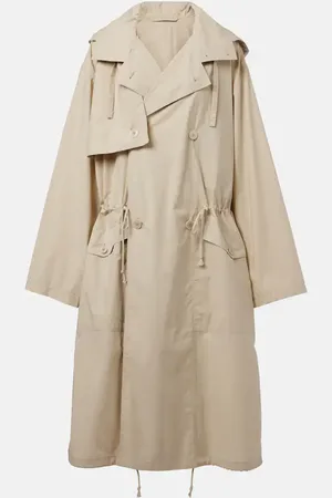 LEMAIRE Trench in cotone con cappuccio