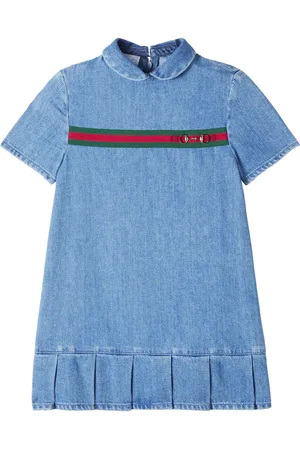 Gucci Abito di jeans Horsebit Web Stripe