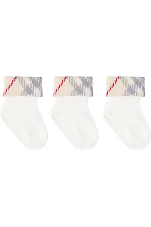 Burberry Baby - Set di 3 calzini in misto cotone