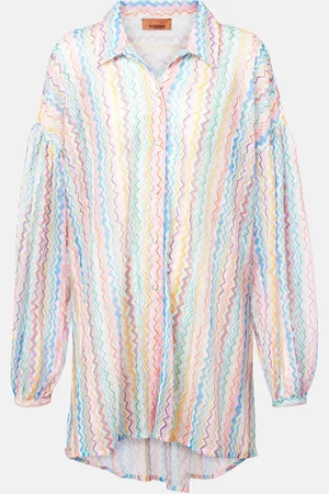 Missoni Camicia oversize trasparente a zig-zag
