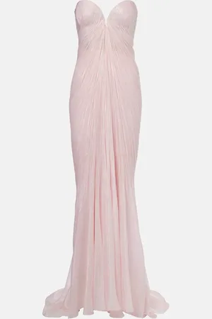 MARIA LUCIA HOHAN Abito lungo Meilien in chiffon di misto seta