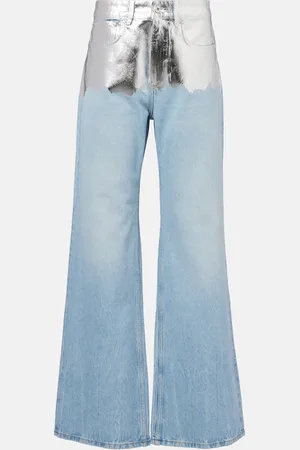 Paco rabanne Jeans a gamba larga metallizzati