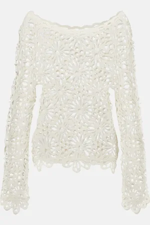 Norma Kamali Top Raglan in pizzo floreale