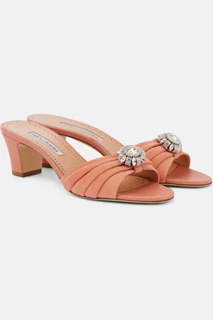 Manolo Blahnik Mules Ansaklo 50 in suede con cristalli