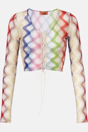 Missoni Top cropped a zig-zag in crochet