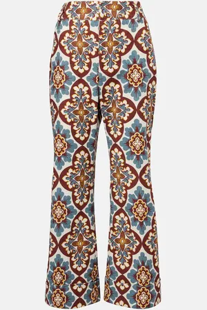 La DoubleJ Pantaloni flared Hendrix in cotone a vita alta