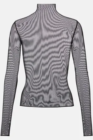The Frankie Shop Top Tulia in mesh trasparente