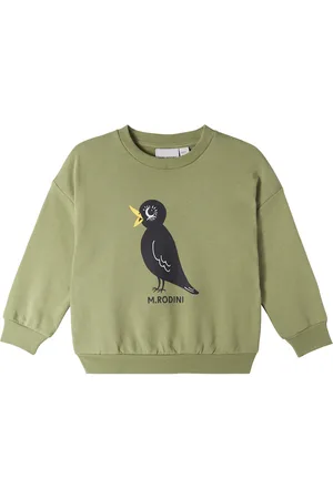 Mini Rodini Felpa Blackbird in jersey di cotone