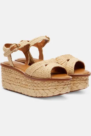 Robert Clergerie Sandali con plateau Arty in rafia