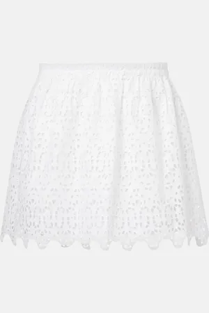 Frame Minigonna The Deco in cotone con ricamo