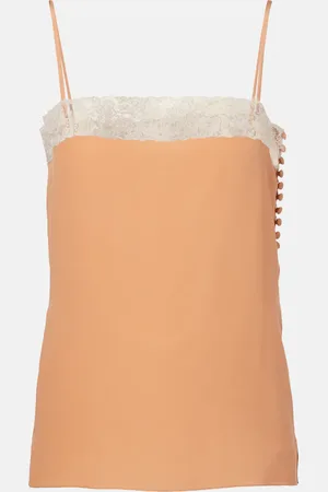 Chloé Chloé Camisole in seta con pizzo