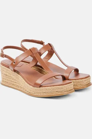 Jimmy Choo Espadrillas Theia 60 in pelle con zeppa