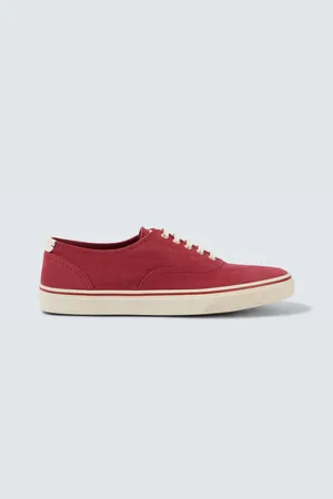 Brunello Cucinelli Sneakers in canvas con pelle