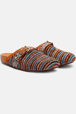 Robert Clergerie Mules Quinta in rafia